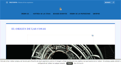 Desktop Screenshot of elorigendelascosas.com